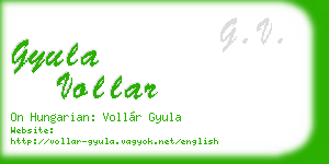 gyula vollar business card