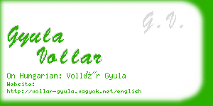 gyula vollar business card